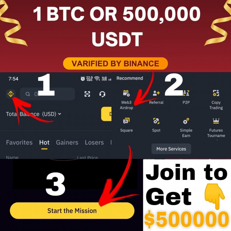 在幣安上免費領(lǐng)取1BTC或500,000美元：分步指南-通過幣安Web3錢包的500,000美元空投賺取1BTC