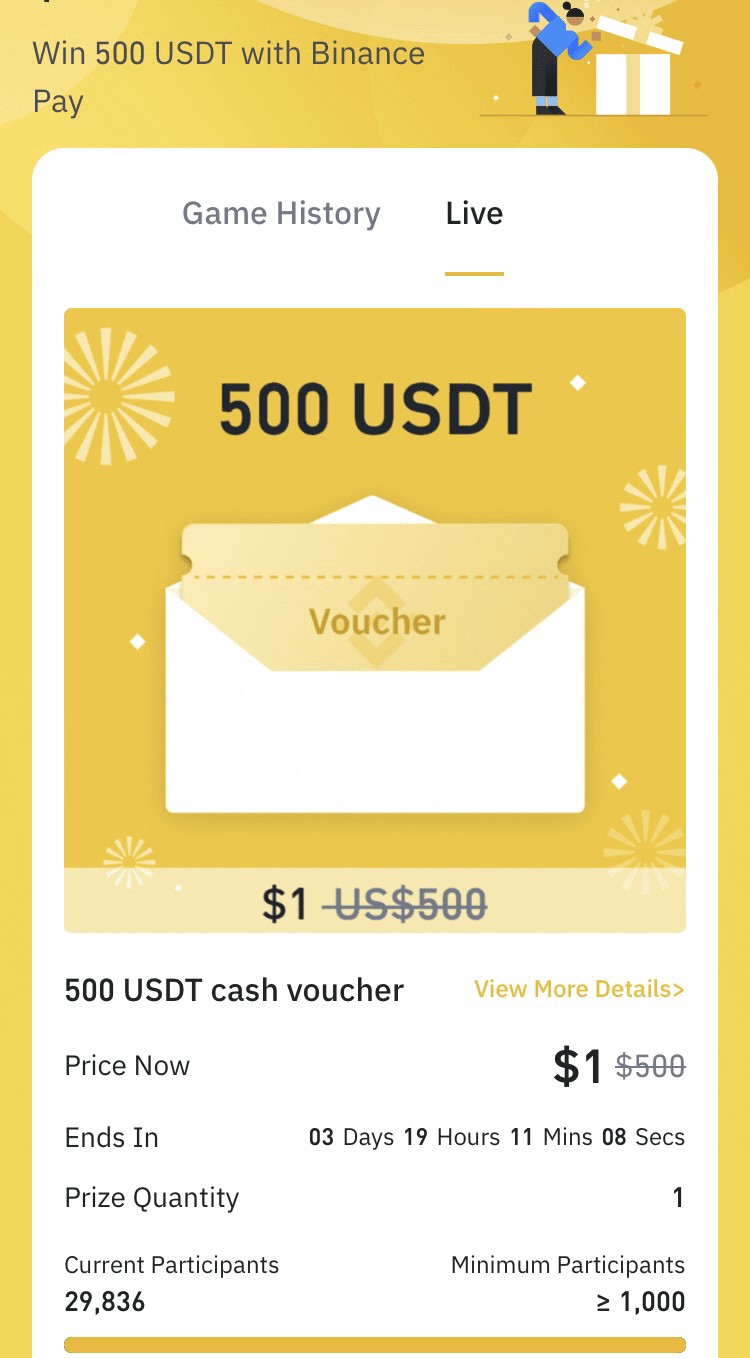 1 美元 500 美元？！玩幣安 1 美元游戲，贏取好運！