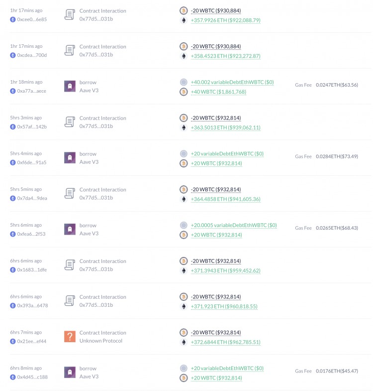 James Fickel在過去24小時內的交易詳情
