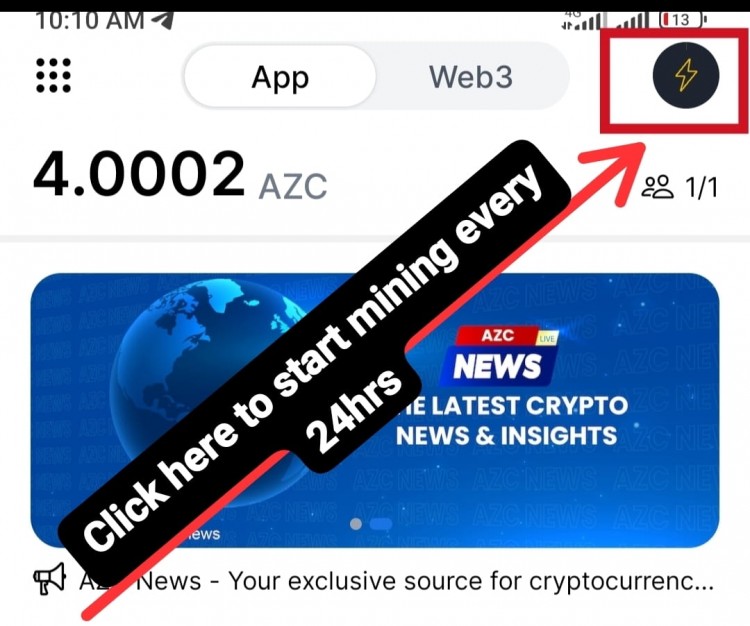 Azcoiner挖礦空投機會 - 價值高達6000美元USDT，零投資! 前進Play商店安裝Azcoiner應用程序，注冊并開始挖礦