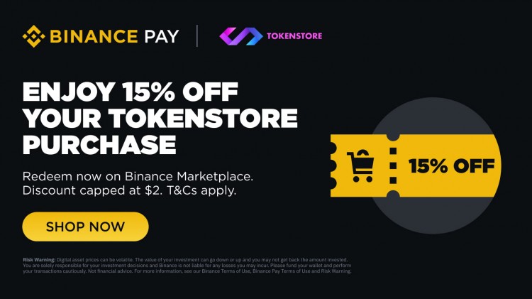 Binance Pay：通過 Binance Marketplace 下次 Tokenstore 購買可享受 15% 折扣！
