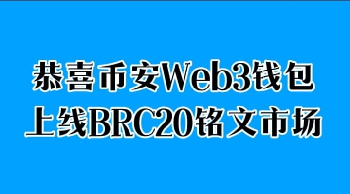 幣安Web3錢包上線BRC20銘文市場，支持更多協議，投資需謹慎 祝賀！