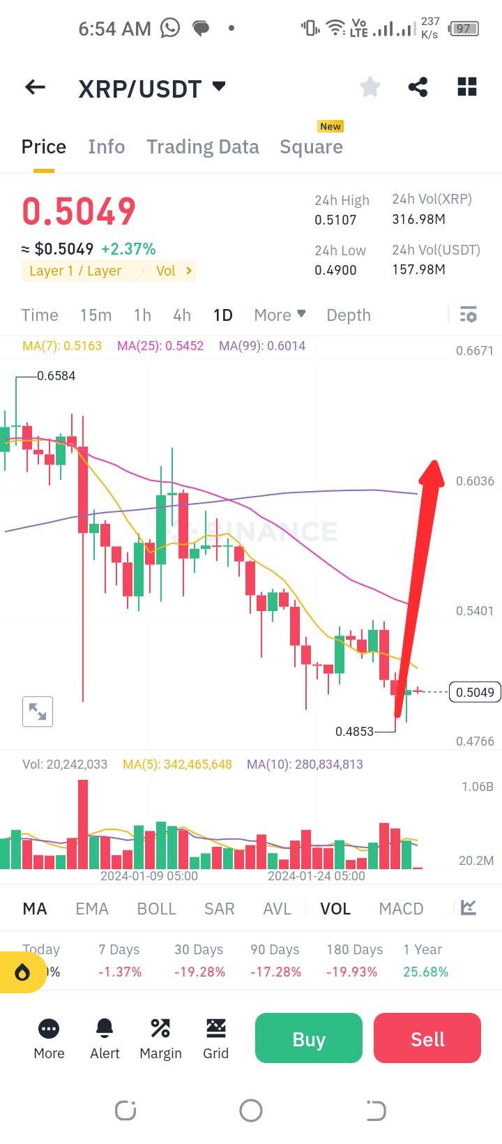 2024年2月2日XRP幣種分析