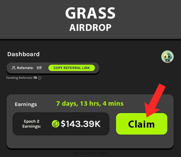 GRASS 空投確認！截止日期 2024 年 3 月 8 日 未拍攝快照