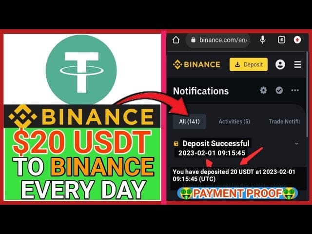Binance Pay賺取20 USDT每天