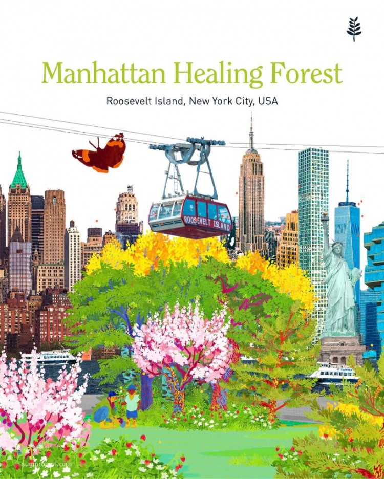 紐約市首個迷你森林將于今年春天來到羅斯福島