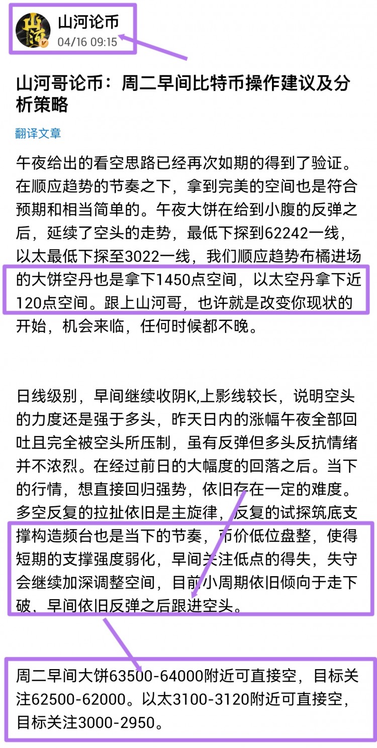 [山河論幣]山河哥論幣：以太坊晚間操作建議及分析策略