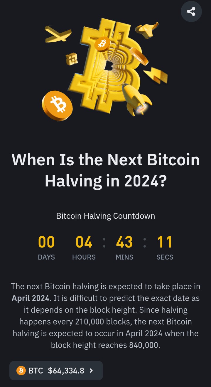 距離BTC減半還有4小時